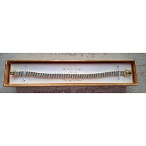 NEW Stella Rose London 18K Gold Plated & Rhinestone Bracelet In Box